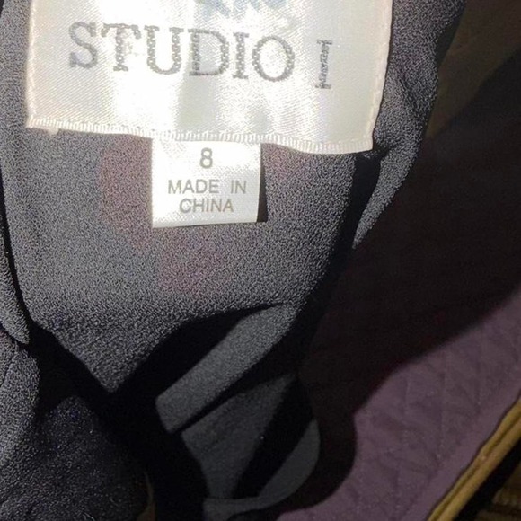 Vintage Y2K black floral slip dress classic early 2000s silhouette - Picture 4 of 5